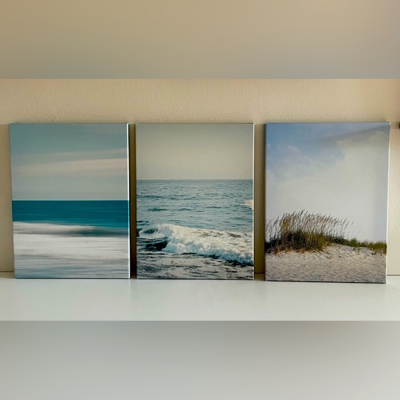 IKEA Bundle Ocean Waves Canvas Art - Picture 1 of 14
